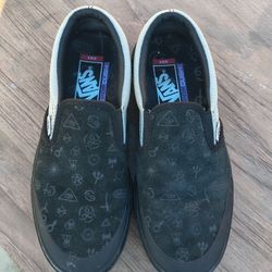 Vans X Cult BMX Slip-On Skate Shoes Sneakers Black White Men's 6