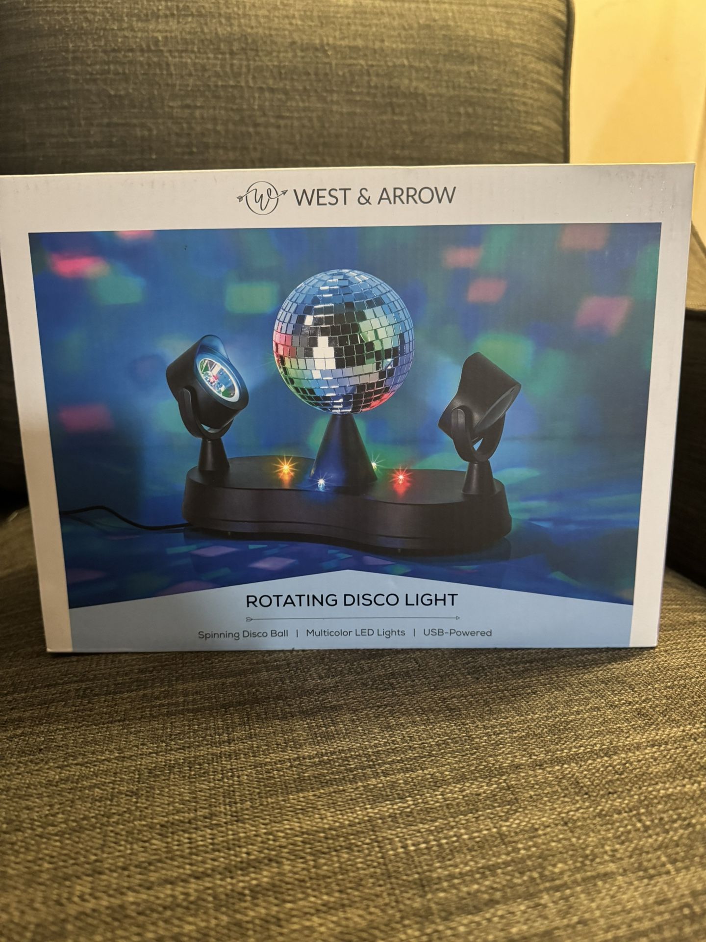 West & Arrow Rotating Disco Ball Party Projector USB Powered