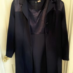 2 Piece Dark Blue Dress Suit (sz: M)