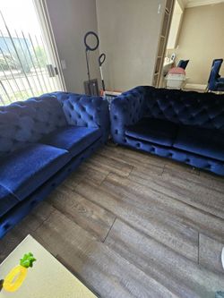Blue Couch Set. MUST GO FAST!
