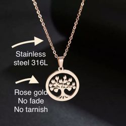 Charm Necklace Pendant Tree Of Life 2 Colors Available