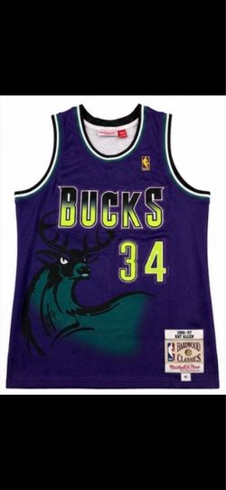 Signed Ray Allen Milwaukee Bucks Jersey