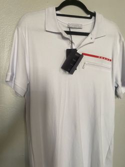 PRADA white polo shirt for men size Snall perfect to play Golf 😀😀 great style good brand