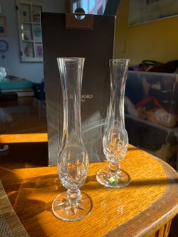 Crystal Vases Pair Waterford