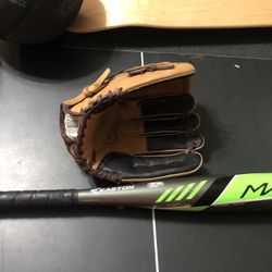 Youth Baseball Bat & Mitt