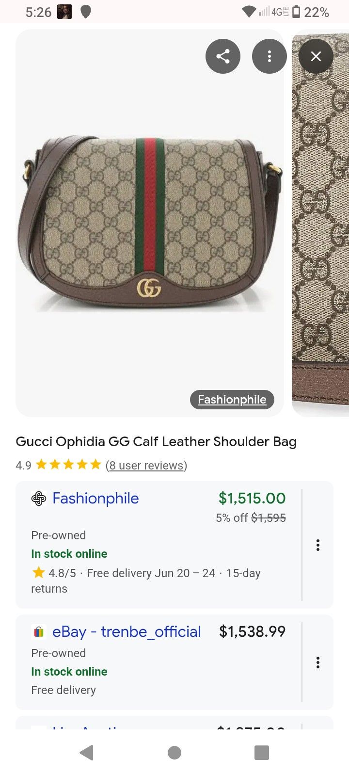 Used GUCCI bag