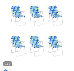 Set of 6 Folding Lawn Chairs