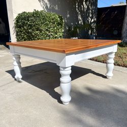 Wood coffee table