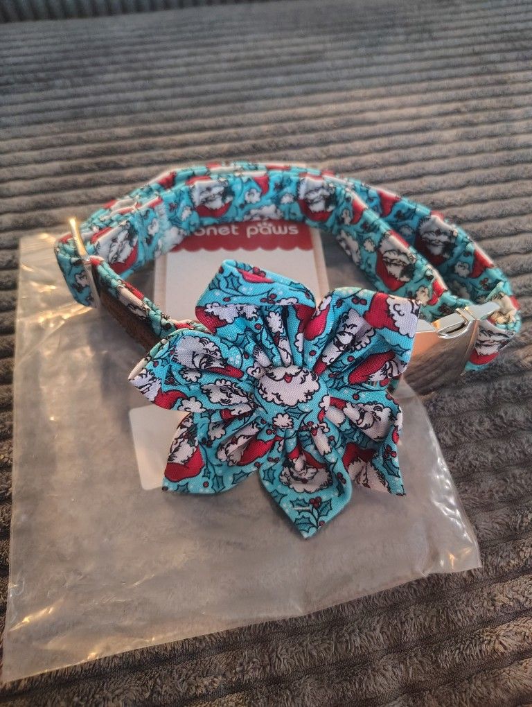 Christmas Dog Collar And Bow