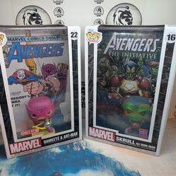 Funko marvel avengers covers. Hawkeye and Skrull