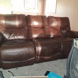 Electric Leather Reclining Couch