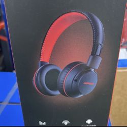 Mpow X3.0- Wireless Over Ear Headphones, Comfortable, Sweatproof, Superior Audio, Tangle Free, Signal Enhance Technology- Red