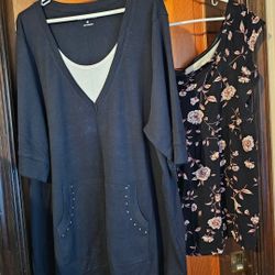 Lot Of 2 Size 3X Fashion Bug-100%cotton,Torrid Women's Top Shirts Blouse 