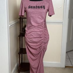 Ruched Split Thigh Bodycon Dress