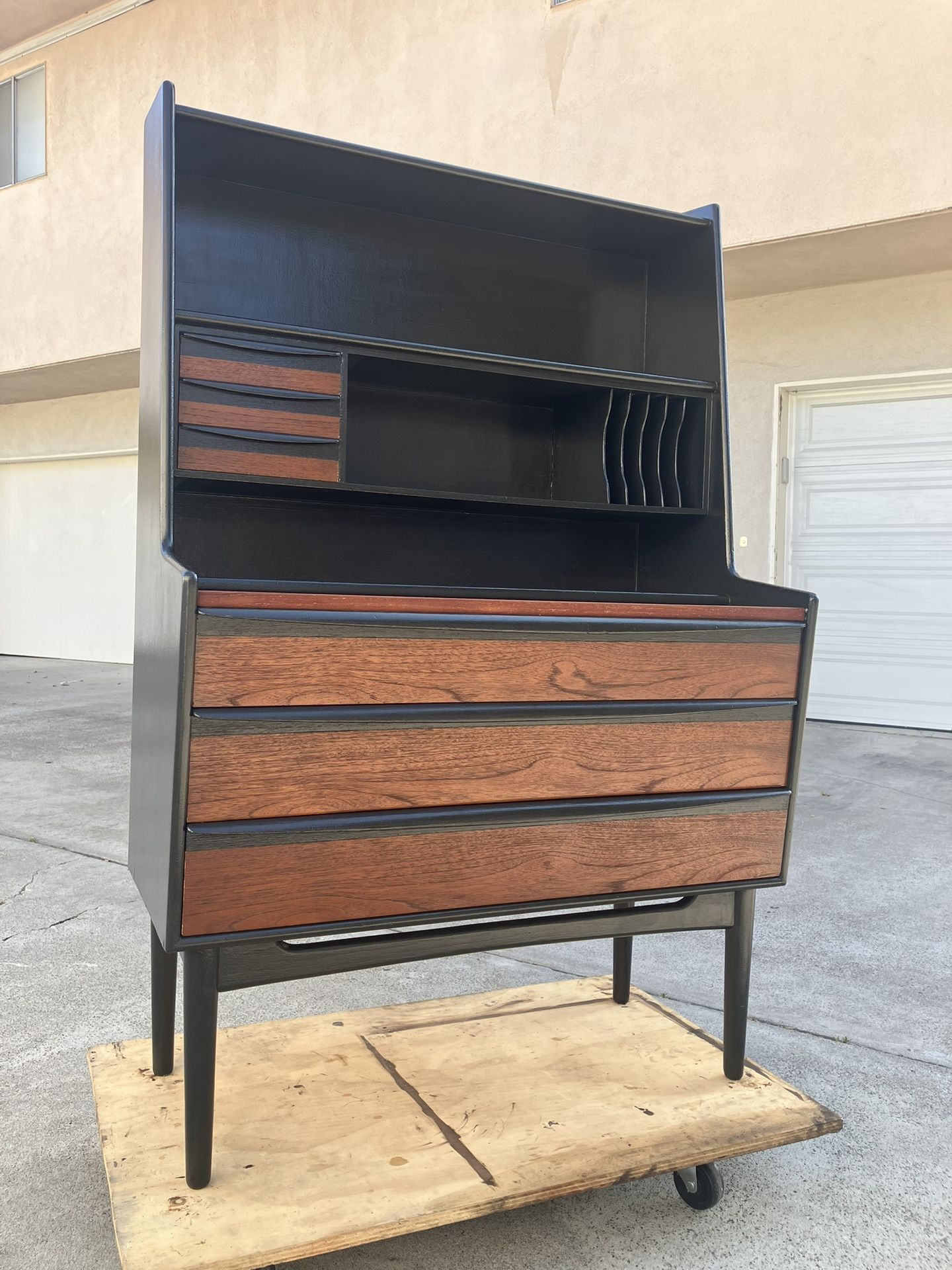 Danish Mid Century Modern Secretary Desk