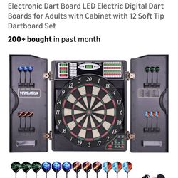 Electronic Dart Board LED WITH CANINET ANS 12 Darts 