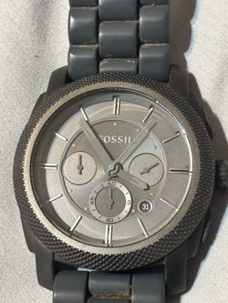 Fossil Machine Men’s Chronograph Watch Black/Gray – $55 OBO