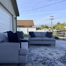 Living Spaces Gray Couch Set DELIVERY AVAILABLE 