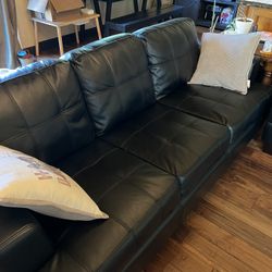Leather Black couches