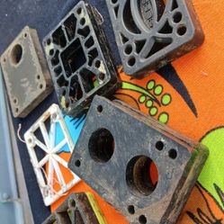 Lot Of Skateboard Deck Base Plates And Riser Pads $40