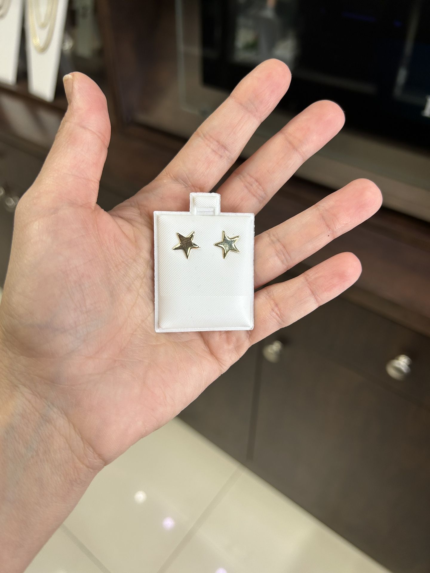 Earrings Yellow Gold 18k. Star