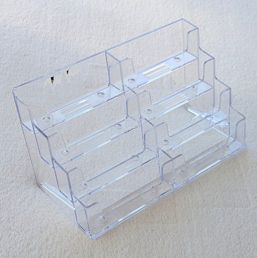 Acrylic Transparent Clear Shelves Display Rack Tabletop Organizer Storage Business Card Holder