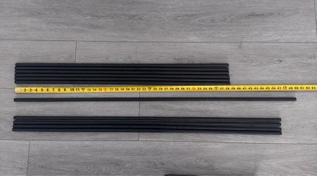 5/8″ Round Horizontal Bar Iron Balusters - Satin Black, 1mm