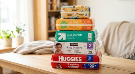 Huge Diaper Bundle Lot (Huggies, Kirkland, Up&Up, Comforts, Hello Bello) – Great Deal!