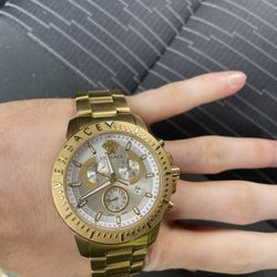 Versace Gold Sapphire Watch
