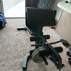 Weight Bench And Weights 