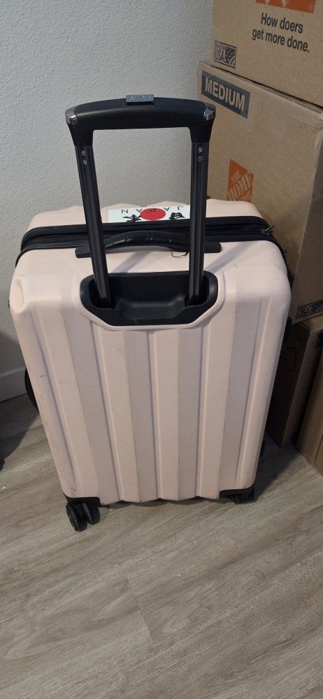 Pink Hard Case Travel Suitcase Roller Medium
