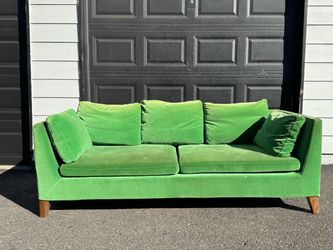 🔥IKEA Stockholm Green Velvet Sofa – Mid-Century Style, Discontinued