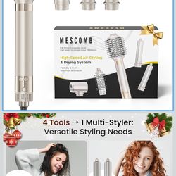 MESCOMB 5-in-1 Hot Air Styler Kit – 110,000 RPM Fast-Drying
