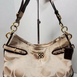 Vintage Coach Colette Signature Python Leather Bag 