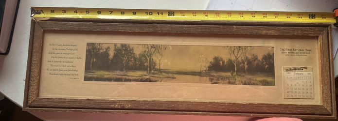 Vintage 1925 Calendar From The First National Bank West Point Mississippi 