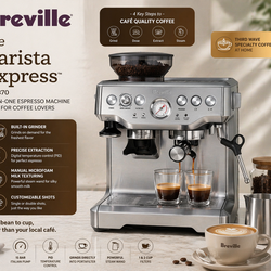 Breville Barista Express Espresso Machine – All-in-One Coffee Maker with Built-in Grinder (Like New)