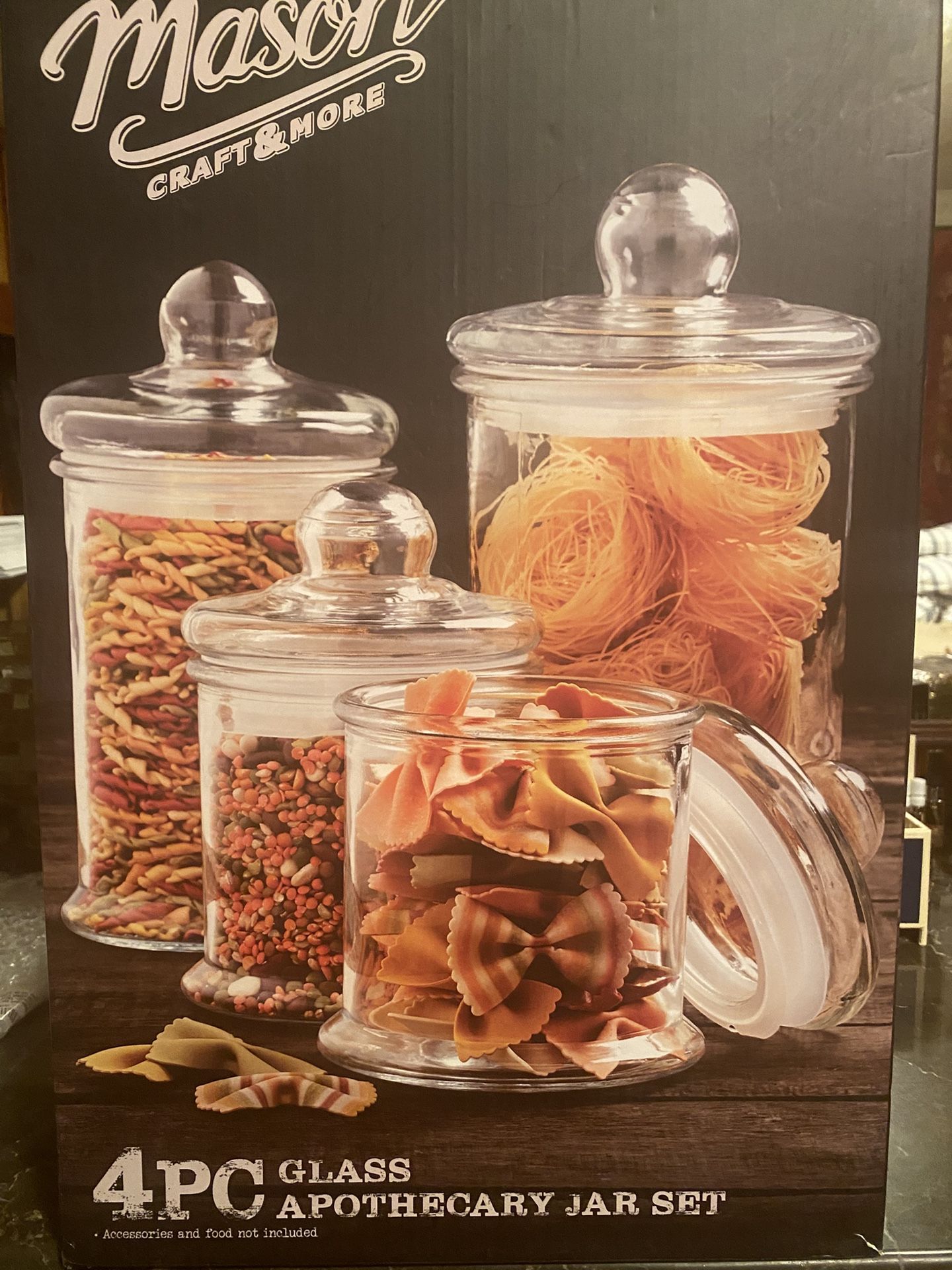Mason Glass Apothecary Jar Set