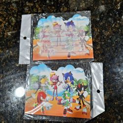 Brand New Sonic Party Invitation Cards
