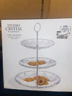 3 tier serving plates