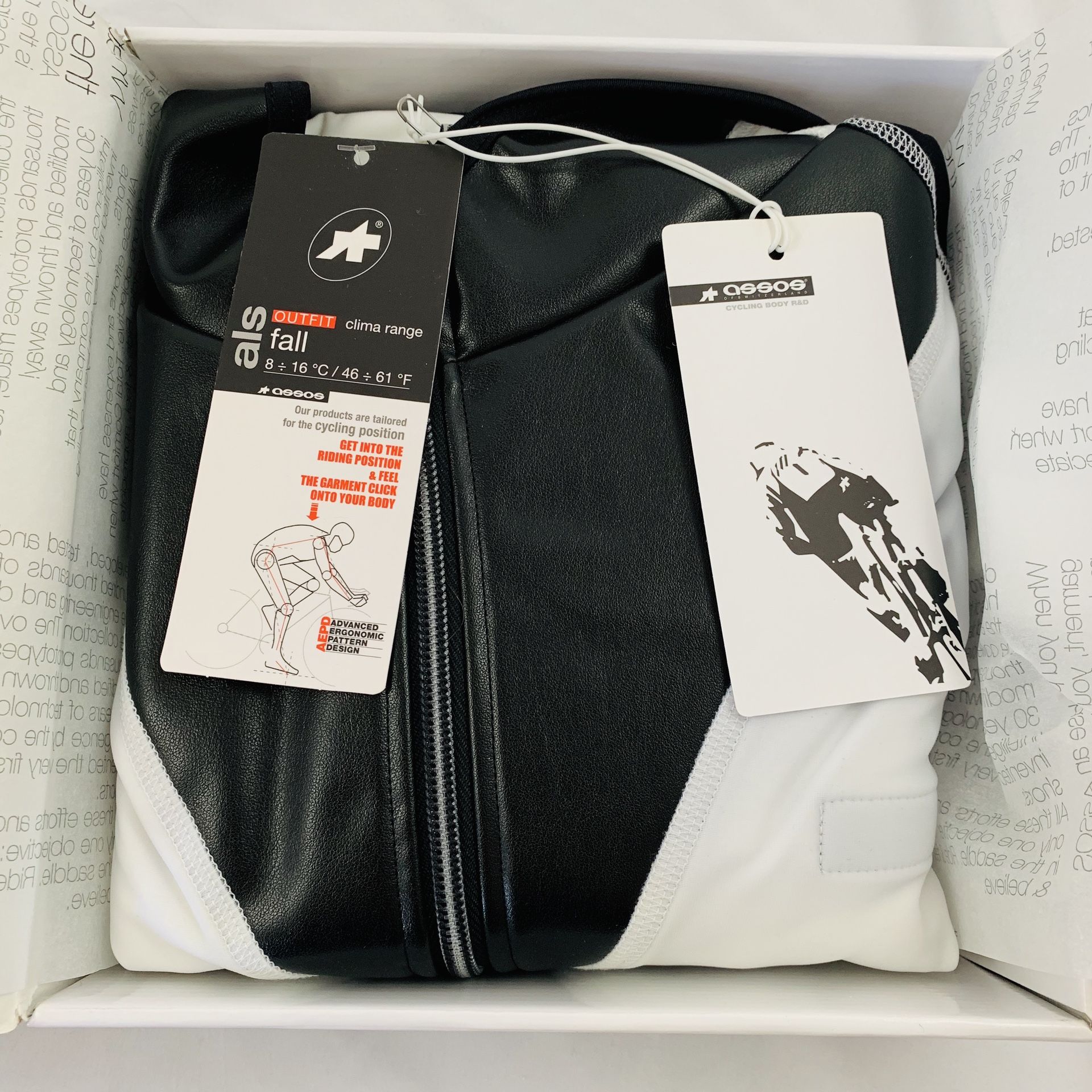 Assos Element One RX900 Thermal Insulated Men’s White Jacket Size XLG NEW