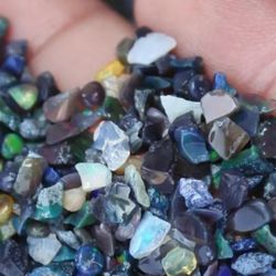 25PCS+ Lot AAA Quality Natural Ethiopian Black Opal Rough Loose Gemstone CHIPS