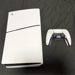 PlayStation 5 Slim Disc Edition 1TB Console + DualSense Controller, Tested & Working