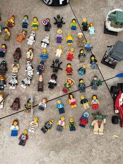 -HUGE LEGO Minifigures & Sets Lot - Marvel, Star Wars, City, Ferrari & More! 66 pc