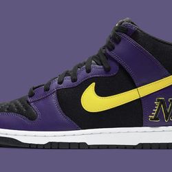 Nike Dunk High EMB Lakers Size 12