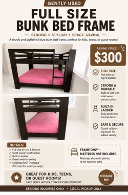 Full size bunk bed