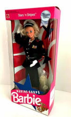 1991 Stars N Stripes Marine Corps Barbie Doll 7549 antique Collectible