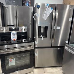 Kitchen Package  Midea Refrigerator French Door, Electric Stove & Disgusto 