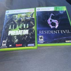 Aliens vs predators and Resident Evil Xbox 360