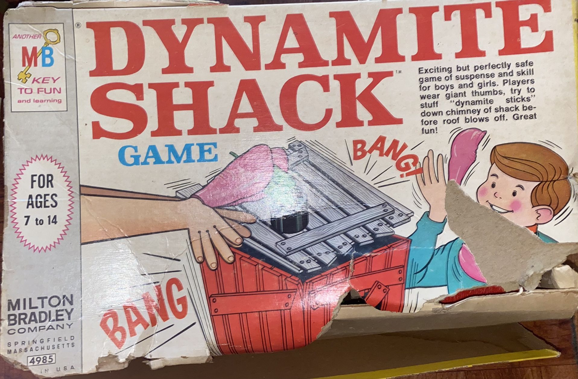 1968 Dynamite Shack Game by Milton Bradley