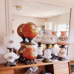 Vintage Hurricane Lamps 